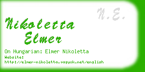 nikoletta elmer business card